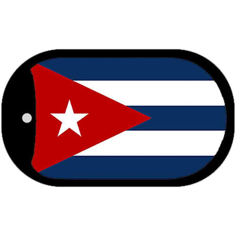 Cuba Flag Scroll Metal Novelty Dog Tag Necklace DT-509