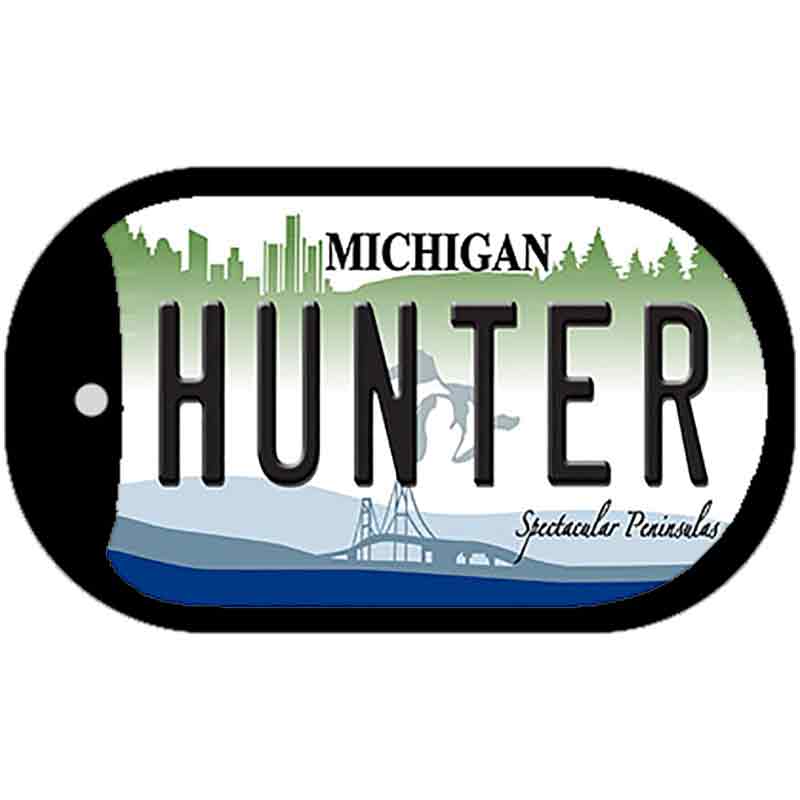 Hunter Michigan Novelty Metal Dog Tag Necklace DT-5100