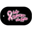 Support The Fight Novelty Metal Dog Tag Necklace DT-5112