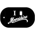 I Love Moonshine Novelty Metal Dog Tag Necklace DT-5116