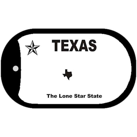 Texas State Blank Novelty Metal Dog Tag Necklace DT-5130