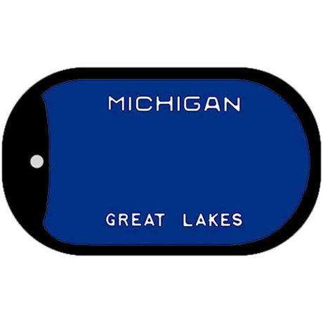 Michigan State Blank Novelty Metal Dog Tag Necklace DT-5152