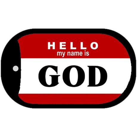 Name Is God Novelty Metal Dog Tag Necklace DT-5191