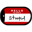 Stoopid Novelty Metal Dog Tag Necklace DT-5192