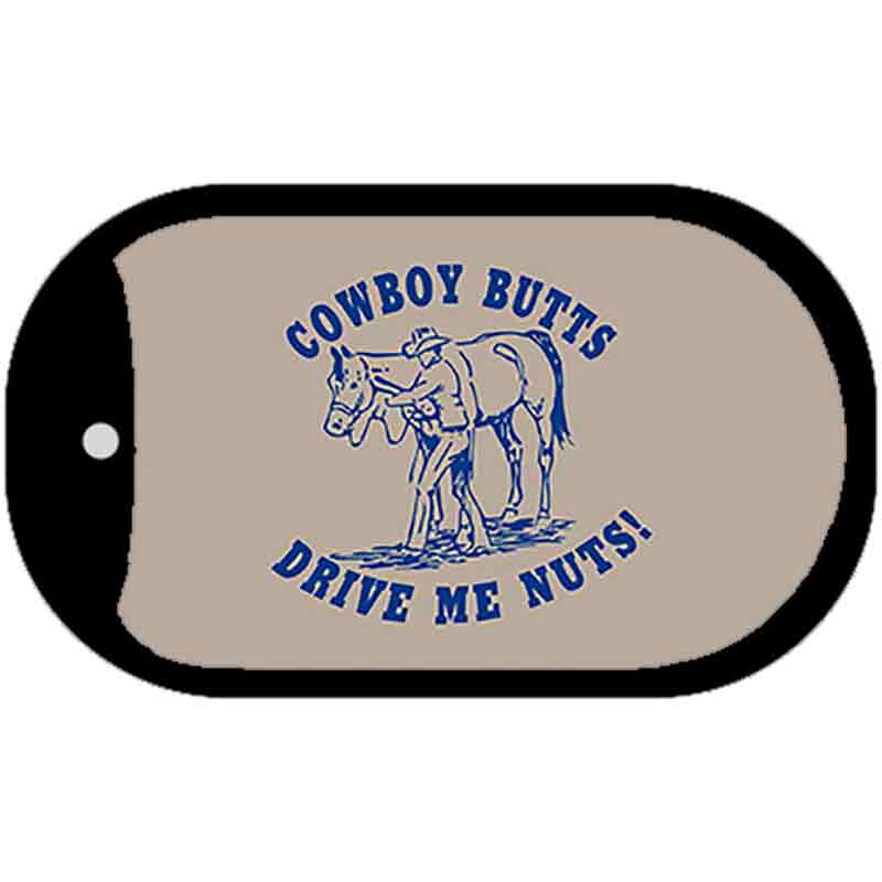 Cowboy Butts Novelty Metal Dog Tag Necklace DT-5250