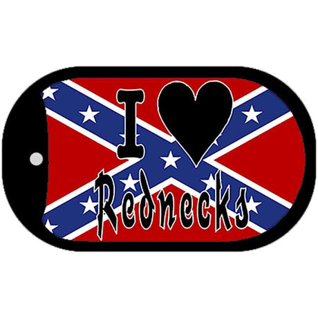 I Love Rednecks Dog Tag Kit Novelty Necklace DT-5251