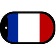 France Flag Metal Novelty Dog Tag Necklace DT-528