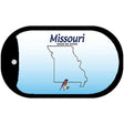 Missouri State Blank Novelty Metal Dog Tag Necklace DT-5331