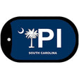 PI Blue South Carolina Novelty Metal Dog Tag Necklace DT-5332