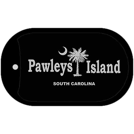 Pawleys Island Black Novelty Metal Dog Tag Necklace DT-5335