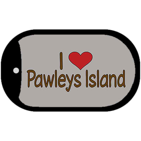 I Love Pawleys Island Novelty Metal Dog Tag Necklace DT-5339