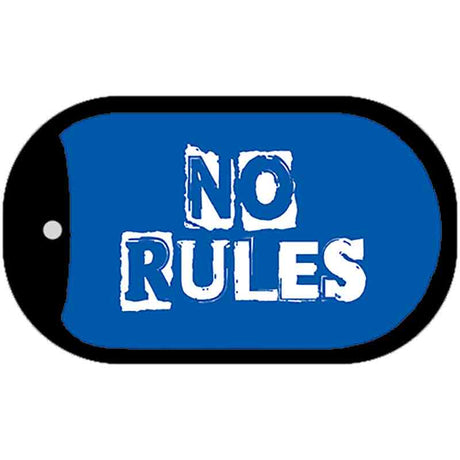 No Rules Novelty Metal Dog Tag Necklace DT-5342