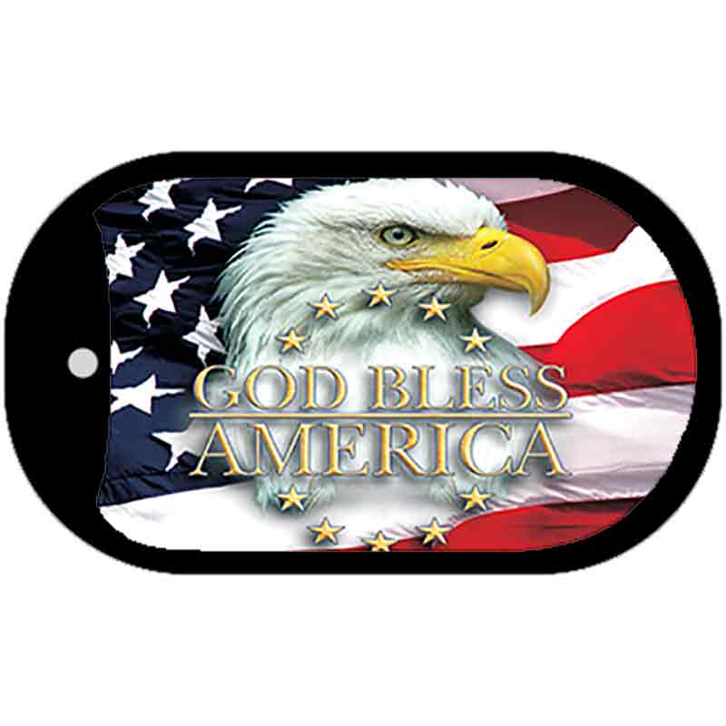 God Bless America Metal Novelty Dog Tag Necklace DT-5348