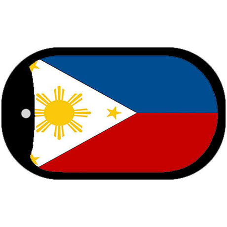 Philippines Flag Scroll Metal Novelty Dog Tag Necklace DT-534