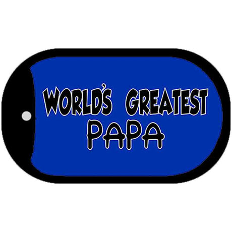 Worlds Greatest Papa Novelty Metal Dog Tag Necklace DT-5352