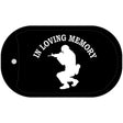 In Loving Memory Squatting Novelty Metal Dog Tag Necklace DT-5408