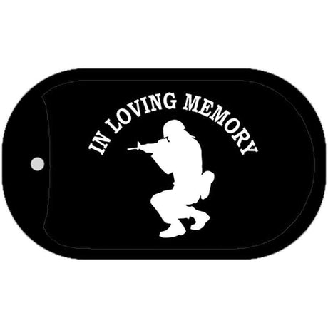 In Loving Memory Squatting Novelty Metal Dog Tag Necklace DT-5408