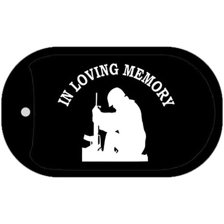 In Loving Memory Sitting Novelty Metal Dog Tag Necklace DT-5409