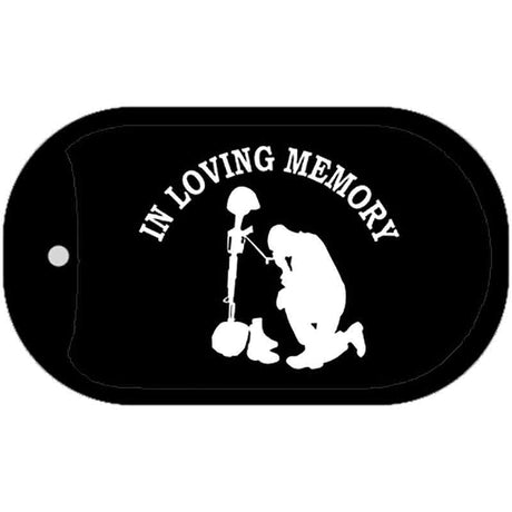 In Loving Memory Kneeling Novelty Metal Dog Tag Necklace DT-5413