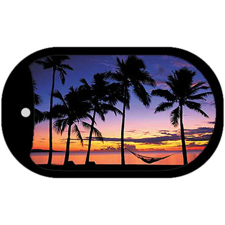 Sunset Hammock Novelty Metal Dog Tag Necklace DT-557