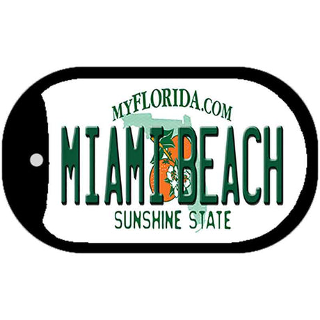 Miami Beach Florida Novelty Metal Dog Tag Necklace DT-6004