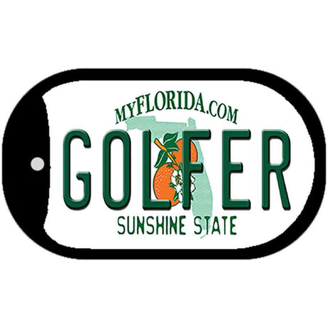 Golfer Florida Novelty Metal Dog Tag Necklace DT-6027