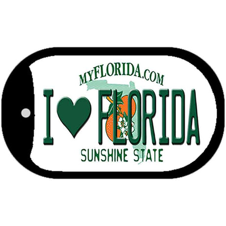 I Love Florida Novelty Metal Dog Tag Necklace DT-6032