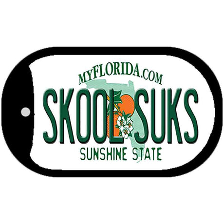 Skool Suks Florida Novelty Metal Dog Tag Necklace DT-6040