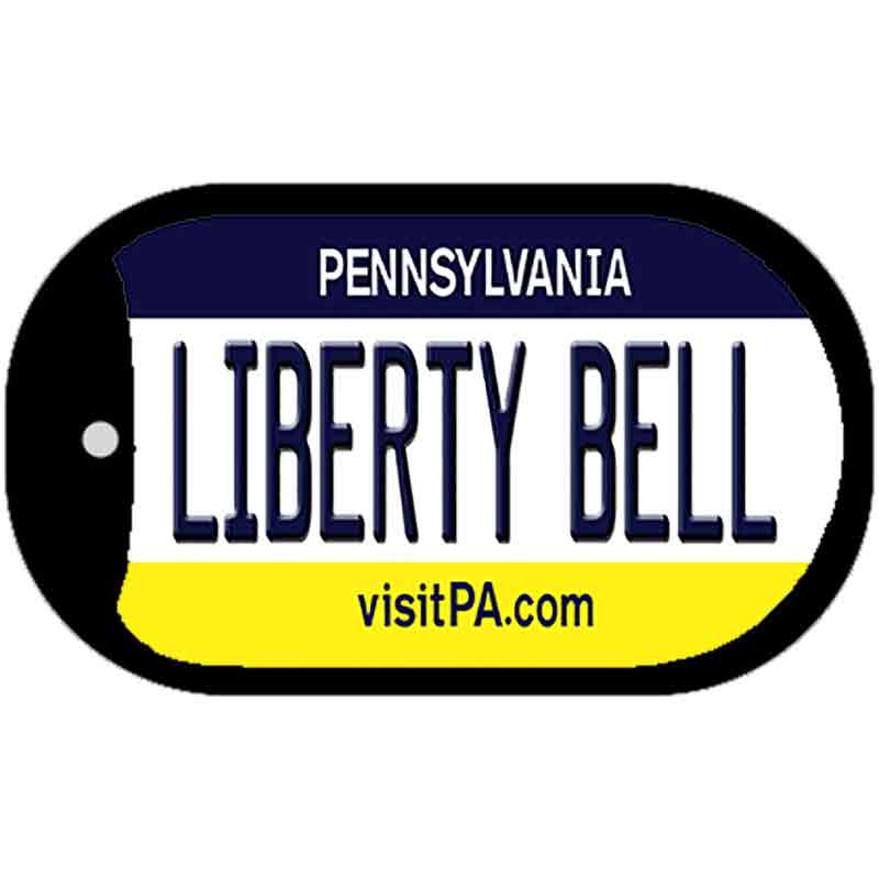 Liberty Bell Pennsylvania Novelty Metal Dog Tag Necklace DT-6050