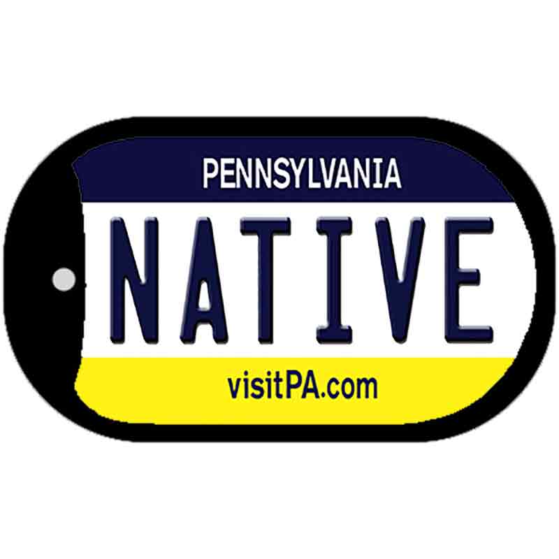 Native Pennsylvania Novelty Metal Dog Tag Necklace DT-6064