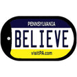 Believe Pennsylvania Novelty Metal Dog Tag Necklace DT-6072