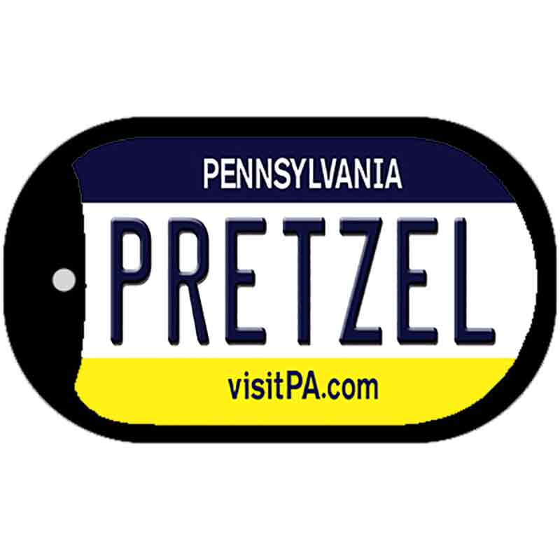 Pretzel Pennsylvania Novelty Metal Dog Tag Necklace DT-6083