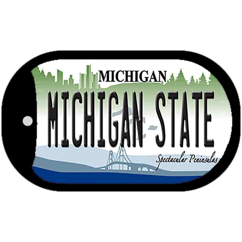 Michigan State University Novelty Metal Dog Tag Necklace DT-6106