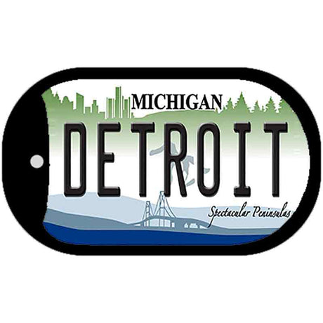 Detroit Michigan Novelty Metal Dog Tag Necklace DT-6107