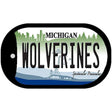 Wolverines Michigan Novelty Metal Dog Tag Necklace DT-6108