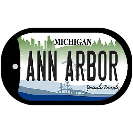 Ann Arbor Michigan Novelty Metal Dog Tag Necklace DT-6110