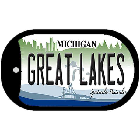 Great Lakes Michigan Novelty Metal Dog Tag Necklace DT-6112