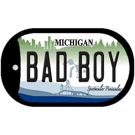 Bad Boy Michigan Novelty Metal Dog Tag Necklace DT-6115