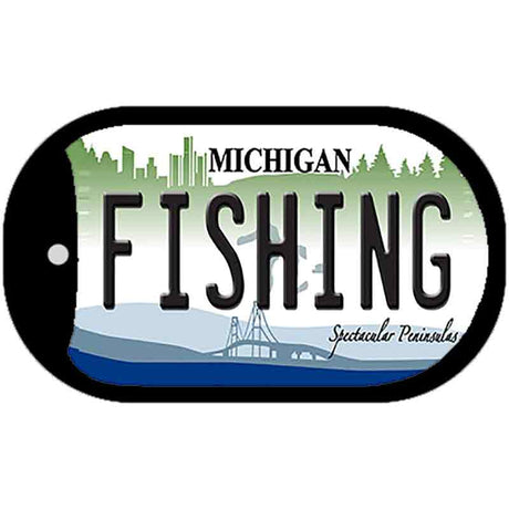 Fishing Michigan Novelty Metal Dog Tag Necklace DT-6124