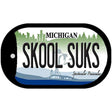 Skool Suks Michigan Novelty Metal Dog Tag Necklace DT-6128