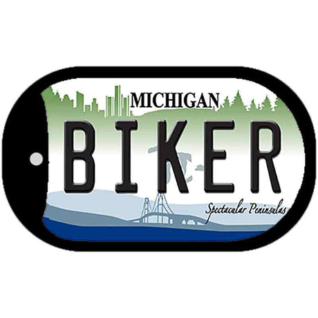 Biker Michigan Novelty Metal Dog Tag Necklace DT-6132