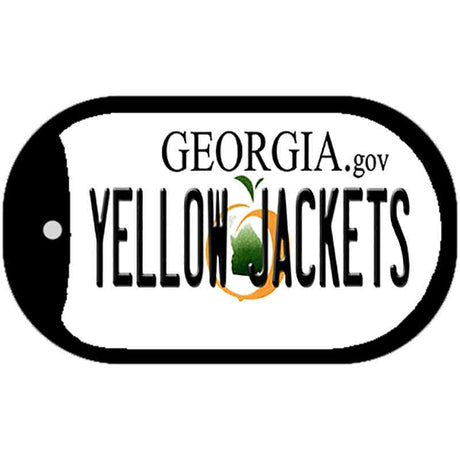 Yellow Jackets Georgia Novelty Metal Dog Tag Necklace DT-6147