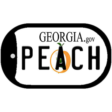 Peach Georgia Novelty Metal Dog Tag Necklace DT-6149