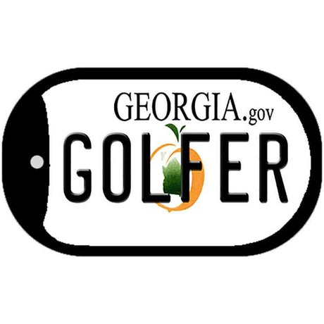 Golfer Georgia Novelty Metal Dog Tag Necklace DT-6153