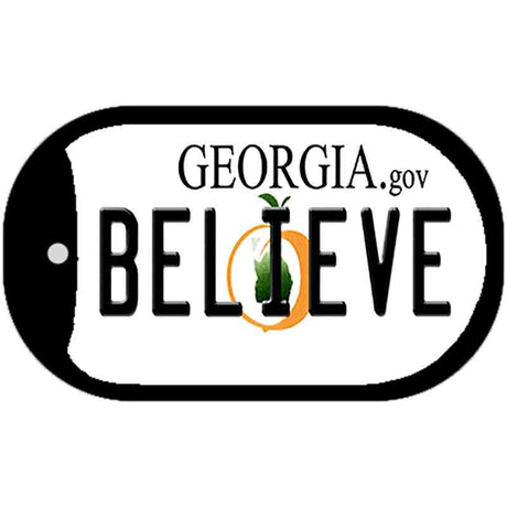 Believe Georgia Novelty Metal Dog Tag Necklace DT-6169