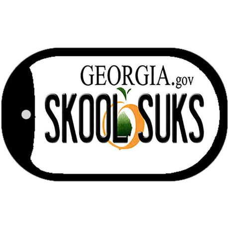 Skool Suks Georgia Novelty Metal Dog Tag Necklace DT-6170