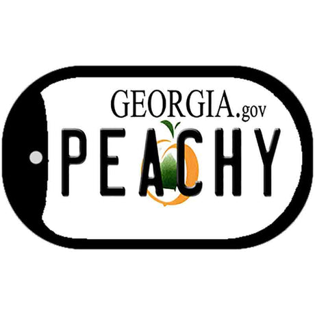 Peachy Georgia Novelty Metal Dog Tag Necklace DT-6174