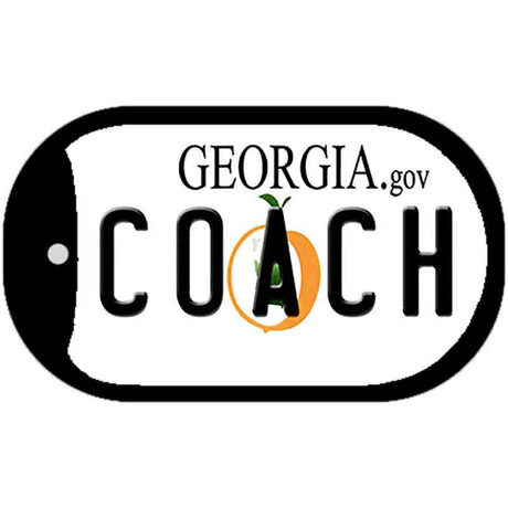 Coach Georgia Novelty Metal Dog Tag Necklace DT-6177