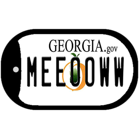 Meeooww Georgia Novelty Metal Dog Tag Necklace DT-6178