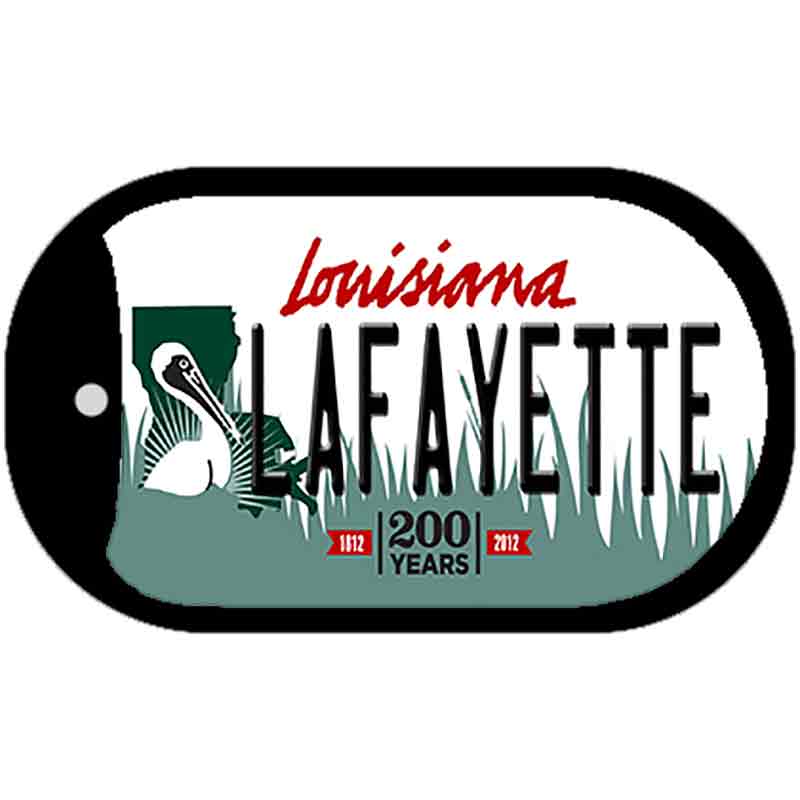 Lafayette Louisiana Novelty Metal Dog Tag Necklace DT-6181